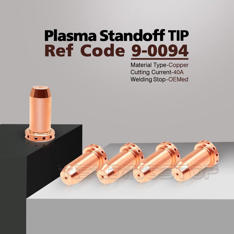 WeldingStop 9-0094 9-0096 SL40 Torch Plasma Electrode Tip fit Thermal Dynamics Cutmaster 42/12+ Plasma Cutter SL40 Plasma Torch Consumables 10pcs - Image 3
